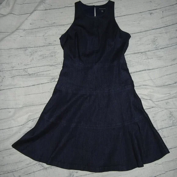white christmas dresses Banana Republic Denim Shift Dress Dark Wash main image 1